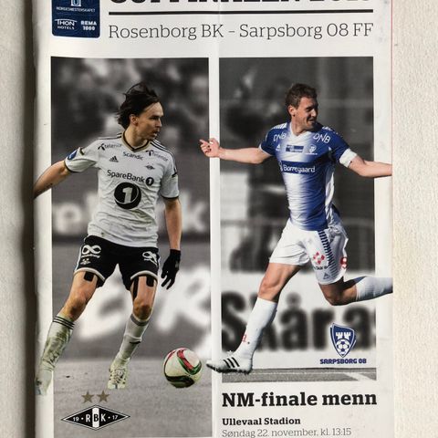 Program  Rosenborg - Sarpsborg 08 NM finale 2015