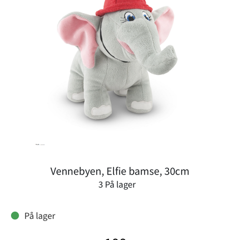 Vennebyen, Elfie bamse, 30cm