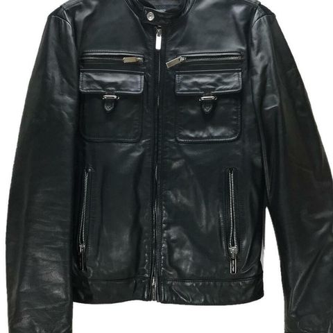 Dsquared2 skinnjakke biker style til herre (svart, str. 52)