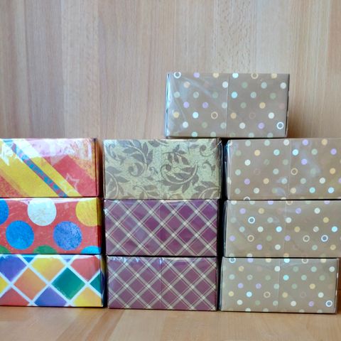 10stk Origami Esker, PapirEsker, GodteriEsker, Paper Boxes •FORSTERKET