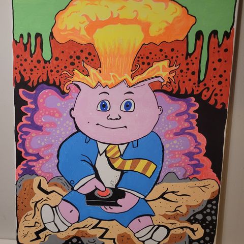 Kunst "Adam Bomb" Garbage pail kids.