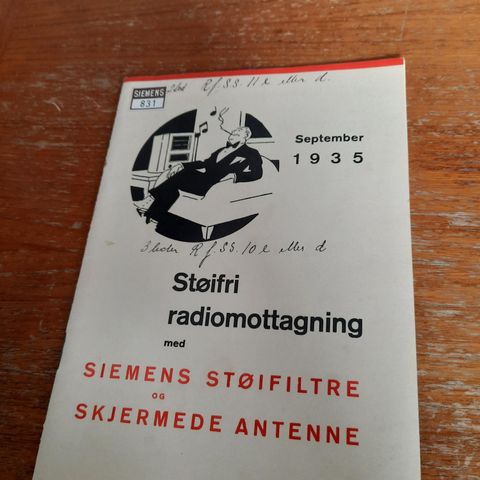 Støifri radiomottagning med siemens støifiltre 1935