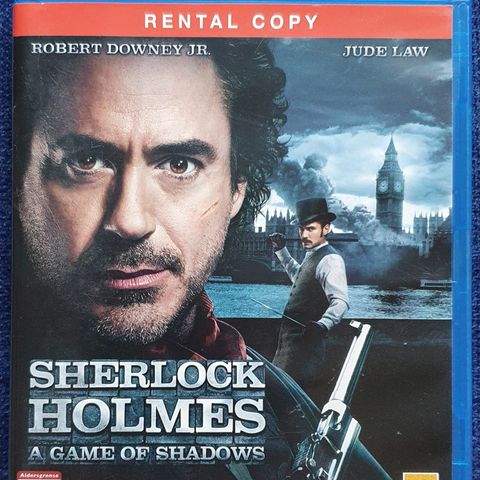 Blu-ray "Sherlock Holmes(2) A Game of Shadows" 2011 💥 Kjøp 4for100,-