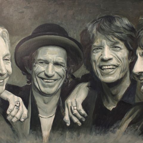 Rolling Stones - Oljemaleri til salgs