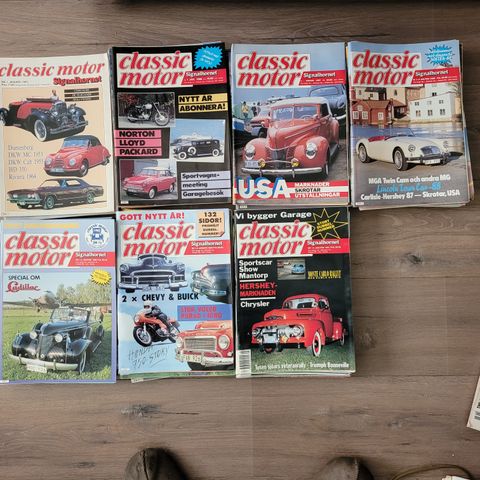 Bladet Classic Motor komplett årgang 1985 til 1991