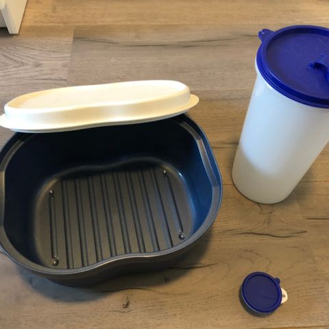 Tupperware boks til brød, nøkkelring, shaker