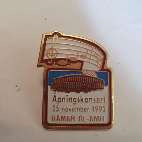 Åpningskonsert Hamar OL amfi 1992 pin