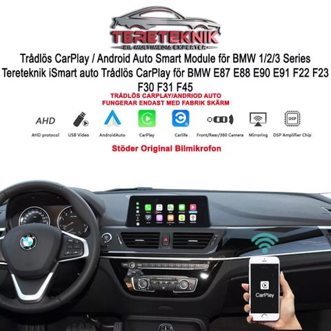 Trådløs carplay / android auto til originalskjerm for alle biler