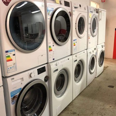 Nyere vaskemaskiner fra 5-10kg billig med garanti