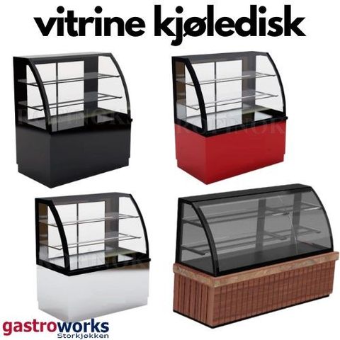 Vitrine kjøleskap - Kakedisk - Kjøledisk/monter med buet glass fra Gastroworks