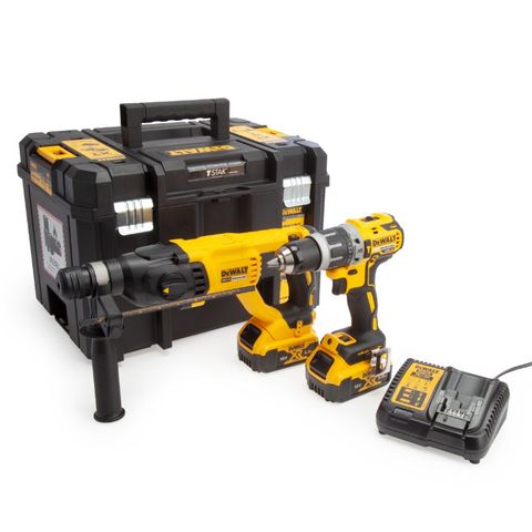 Dewalt DCK2071P2T 18V twinpack 2-delers børsteløs verktøypakke (2 x 5Ah batt)