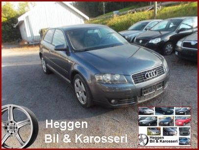 2004 mod Audi A3 1,6 + flere Audi selges i deler. Rimelig frakt