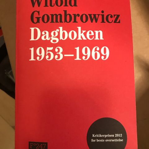 Dagboken 1953-1969 av Witold Gombrowicz