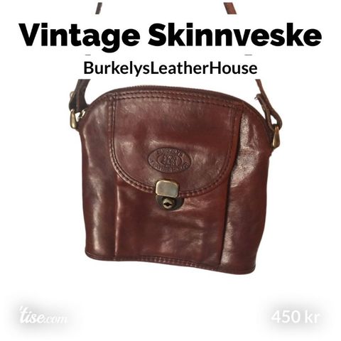 Vintage Veske i brunt Skinn fra Burklys Leather House