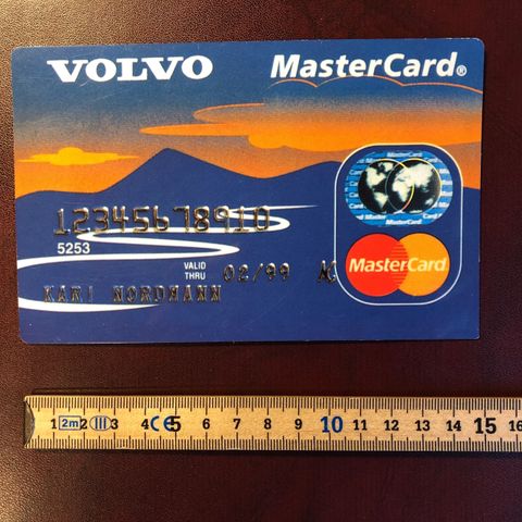 Volvo MasterCard stort kort isskrape