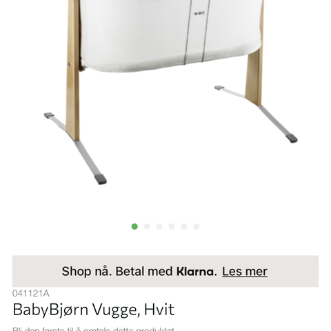 BabyBjørn vugge selges