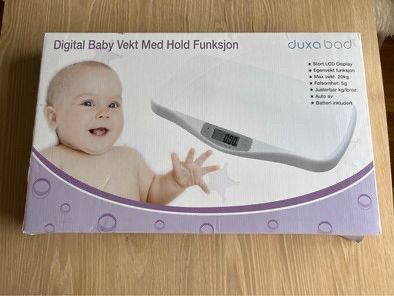 Digital baby vekt med hold funksjon (ubrukt)