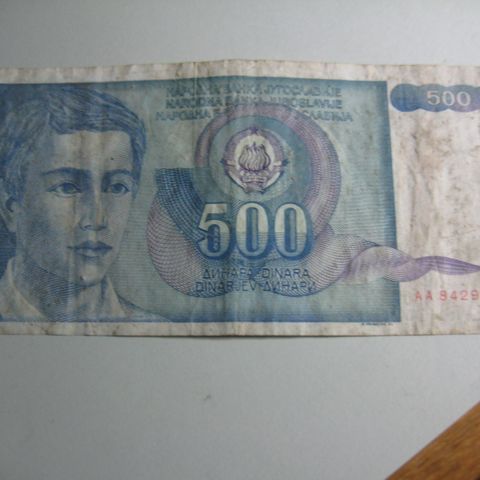 500 Dinar Jugoslavia