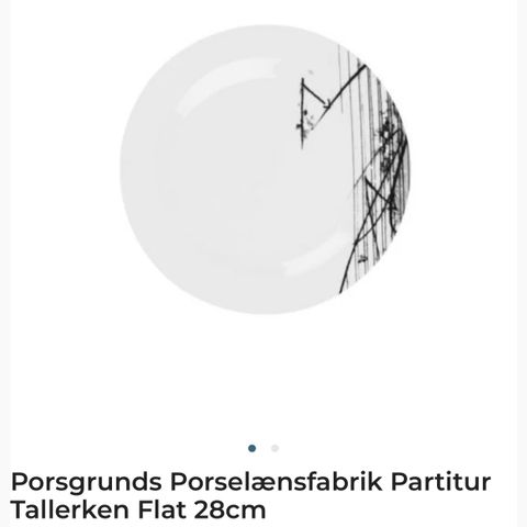 Middagsservice - Porsgrunds Porselænsfabrik Partitur