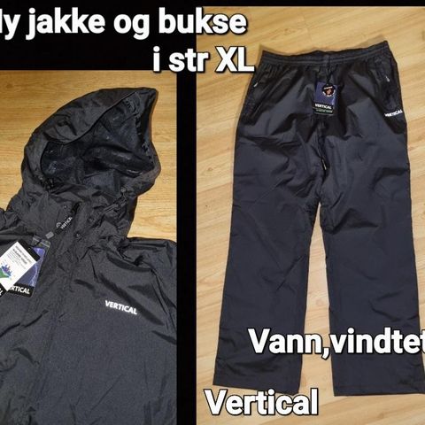 Ny pris:Jakke og bukse, (regnsett) merke Vertical s.500kr