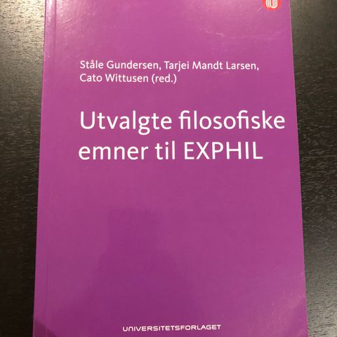 Utvalgte Filosofiske Emner til Exphil