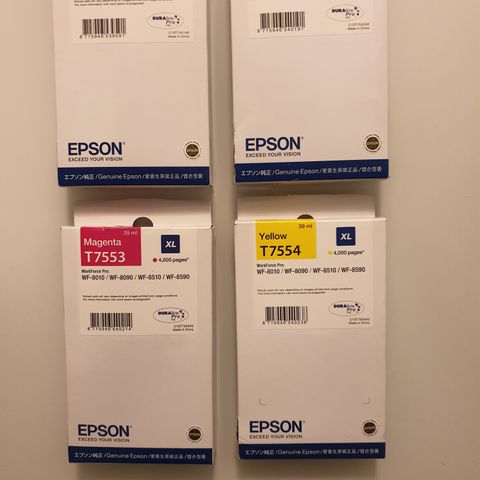 Epson T7551/T7552/T7553/T7554Blekk for skrivere