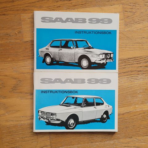 Instruksjonsbok Saab 99 1970 og 1971