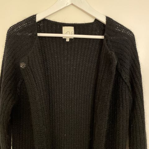 Cardigan lang svart xs/s