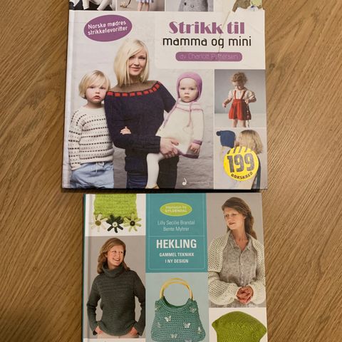 Mini-strikk, strikk til mamma og mini, heklebok