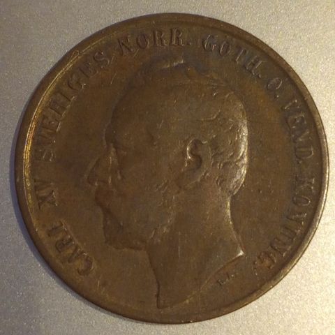 Sverige 5 öre 1862 bronse NY PRIS