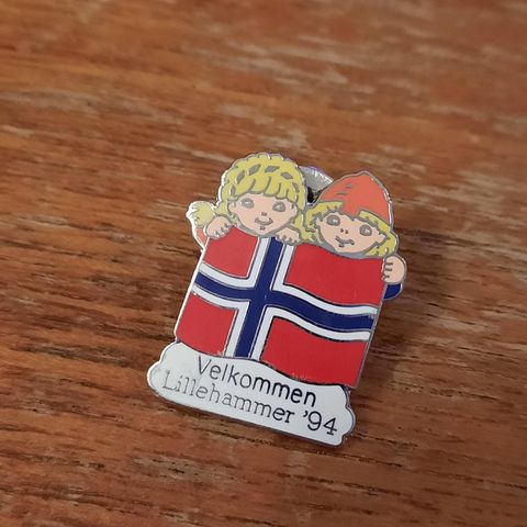 Flagg-pins Norge OL-Lillehammer 1994