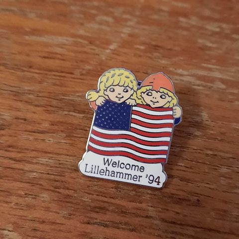 Flagg-pins USA OL-Lillehammer 1994