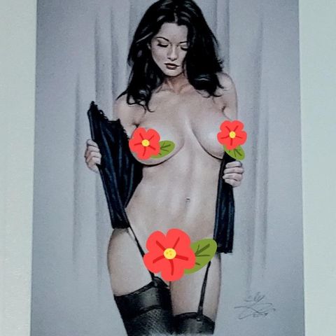 PRINT OF ORIGINAL MALE ART BY SLY DESIGN.SIGNED.NR.16.