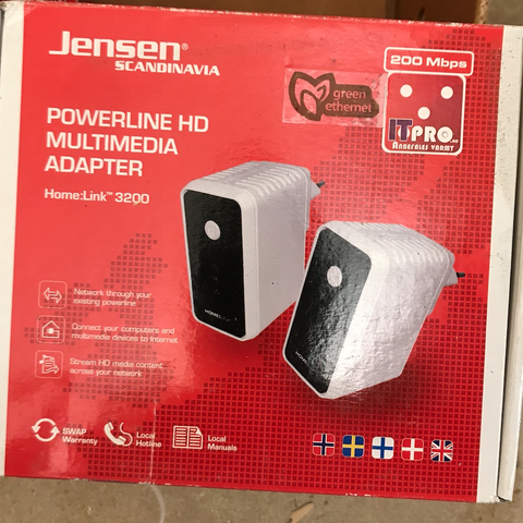 Jensen Home Link 3200 Powerline Kit, Nettverkssignal via strømnett