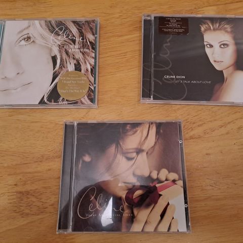 3 stk celine dion cd'er 40kr sammlet