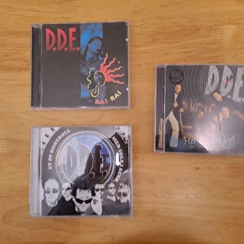 3 stk d.d.e. cd'er 50kr sammlet