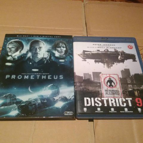 Prometheus - District 9.  - Resident Evil    Norske tekster i