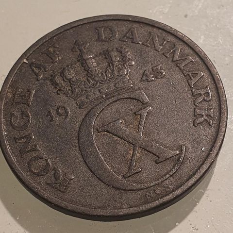 Danmark 5 øre mynt 1943