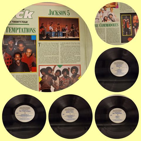 VINTAGE/RETRO LP-VINYL DOBBEL "THE TEMPTATIONS/JACKSON 5/THE COMMODORES..."