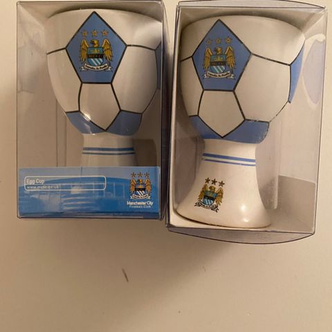 Manchester city egg glass