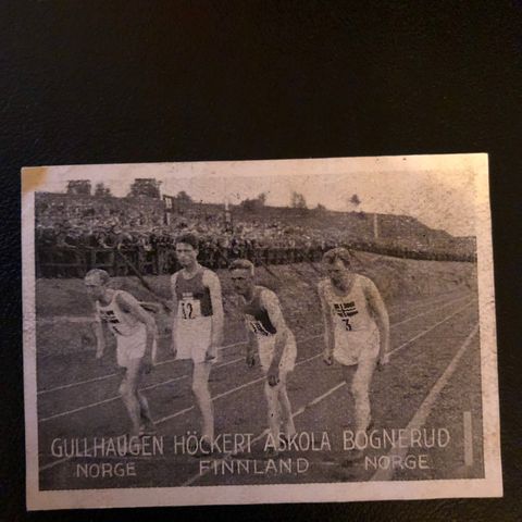 Johannes Bognerud Ivar Gullhaugen 5000 meter friidrett sigarettkort 1934