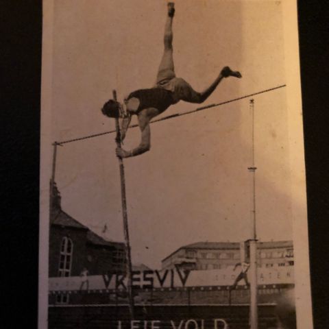 Leif Vold Stav Bjart Oppsal friidrett sigarettkort 1930 Cromwell