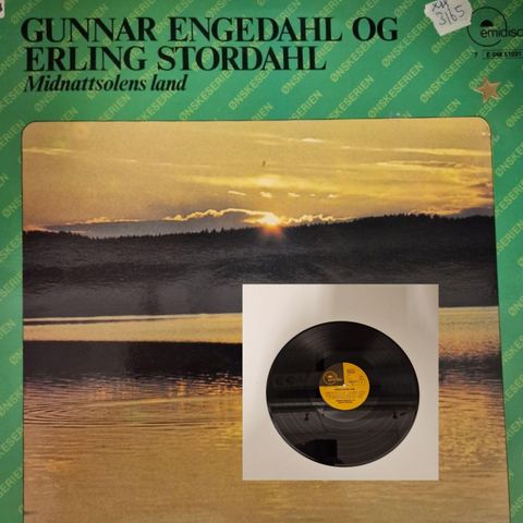 VINTAGE/RETRO LP-VINYL "GUNNAR ENGEDAHL OG ERLING STORDAHL/MIDNATTSOLENS LAND"