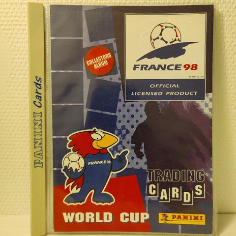 Panini World Cup98 Trading Cards Album (nesten komplett NM/M)