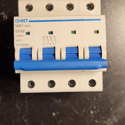 Chint automatsikring overbelastningsvern