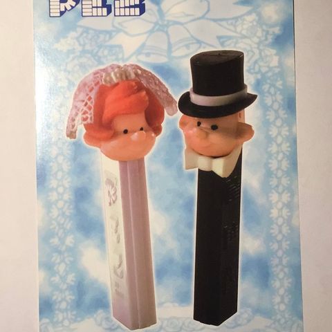 Pez dispenser bryllup postkort fra 2003