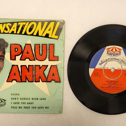 PAUL ANKA, vinyl, EP: med bl.a. Diana og Don't gamble with Love