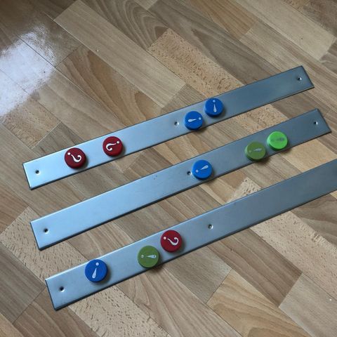 3 magnetlister med magneter fra IKEA selges samlet