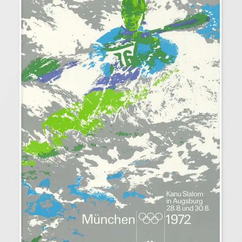 Otl Aicher München 1972 original Poster A0 innrammet