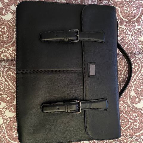 TED BAKER LEATHER DOCUMENT CASE IN BLACK (100% leather)